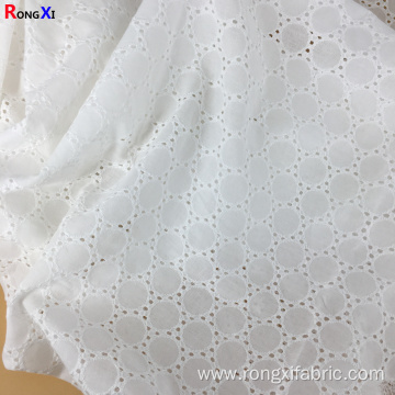 Embroidered Hole Voile White Cotton Lace fabrics